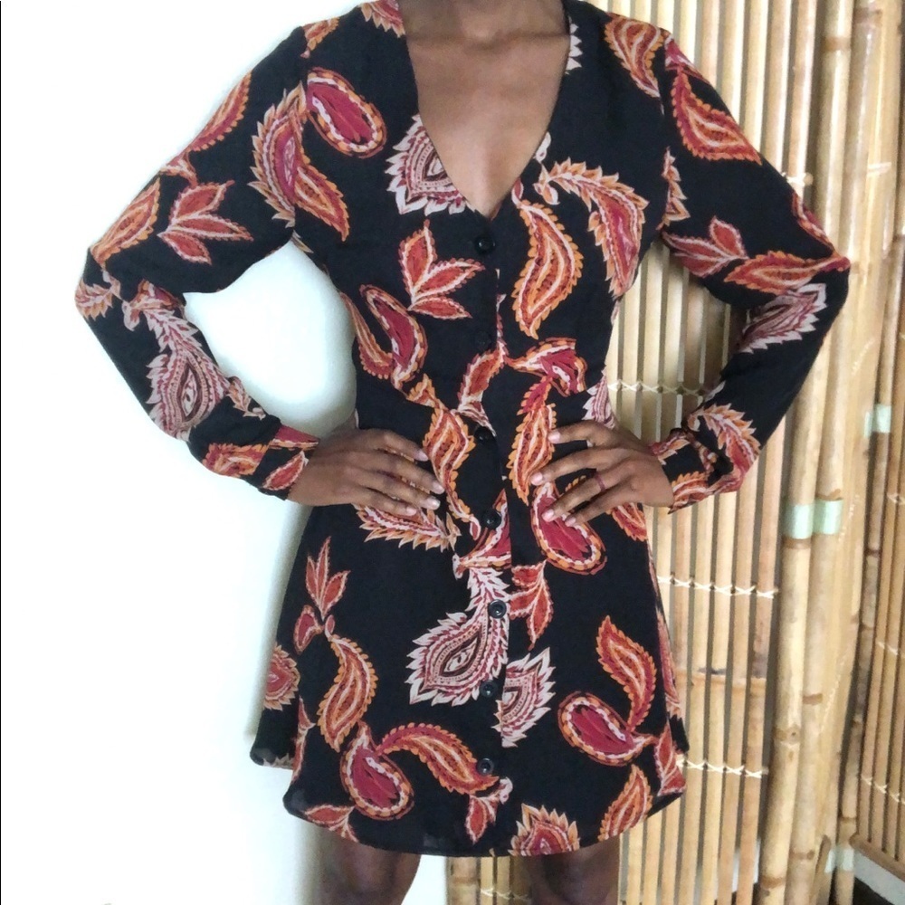 Paisley print dress